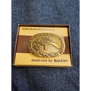 Israel Defense Forces - Solid Brass Belt Buckle - NIB Rare & Handmade